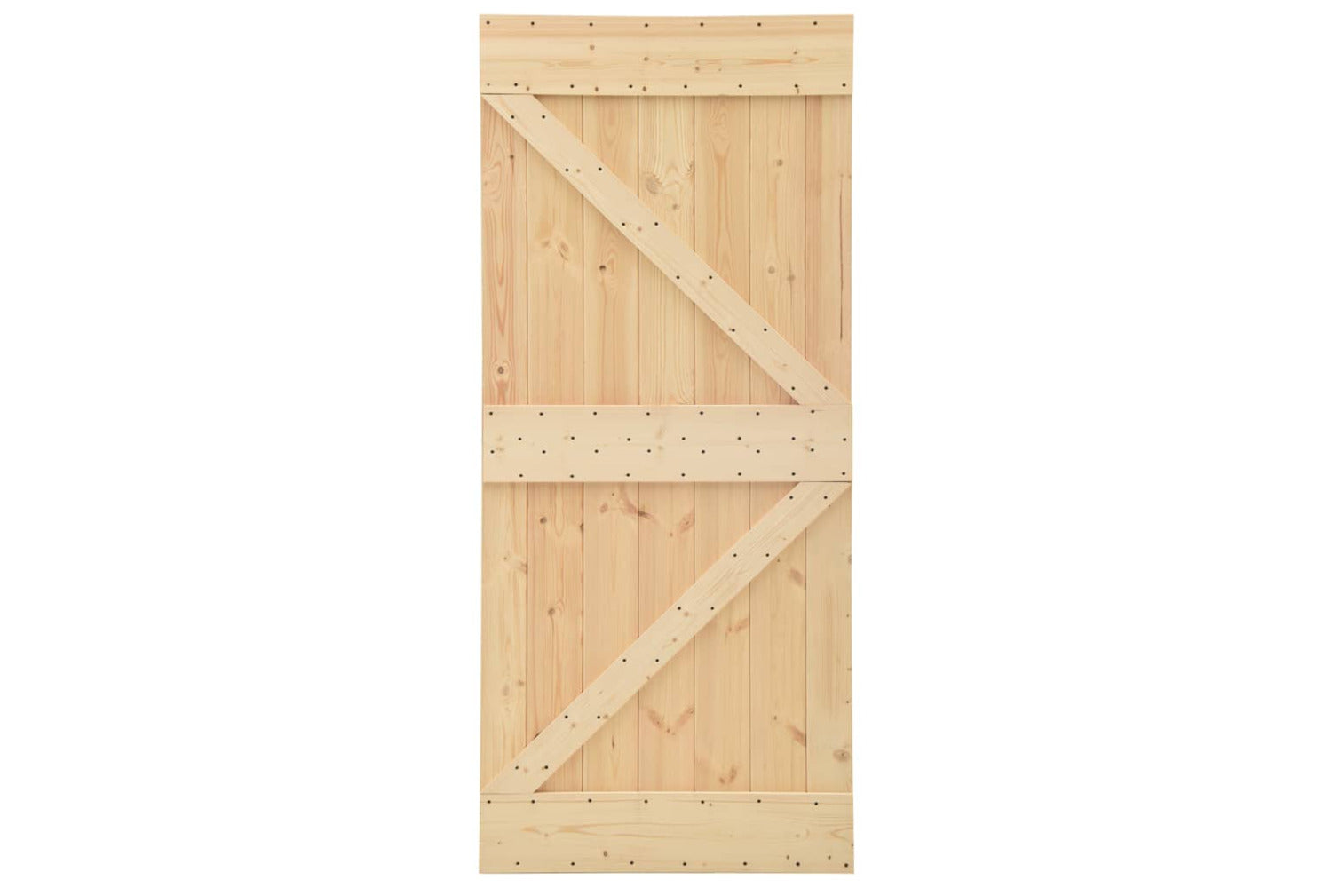 vidaXL 3057488 Sliding Door With Hardware Set 80x210cm Solid Pine Wood-2