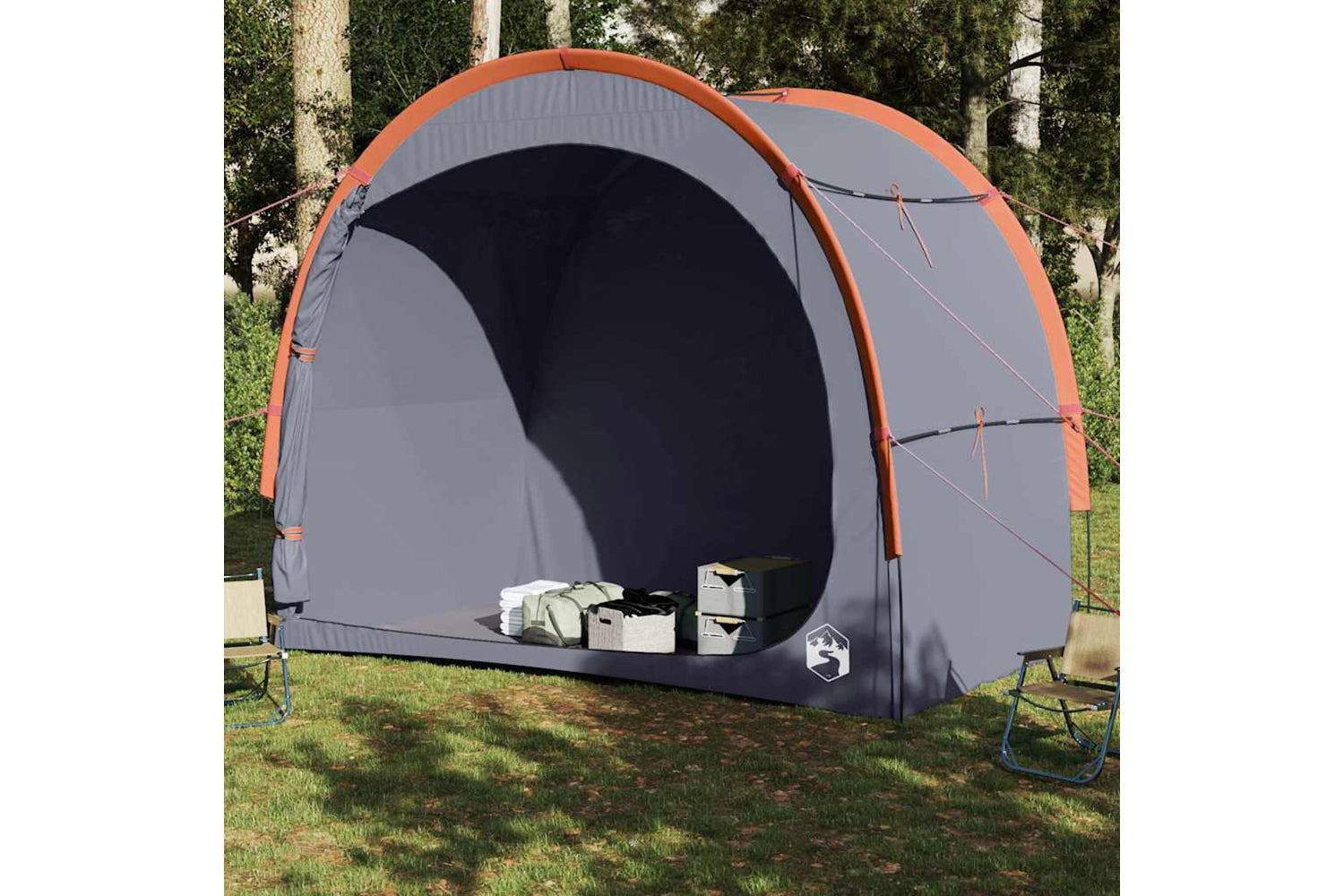 Vidaxl Storage Tent Grey And Orange Waterproof-2