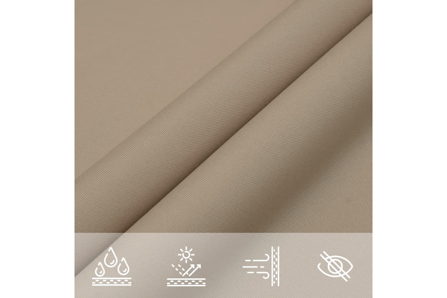 Vidaxl 135418 Sunshade Sail Oxford Fabric Square 7x7 M Taupe-6