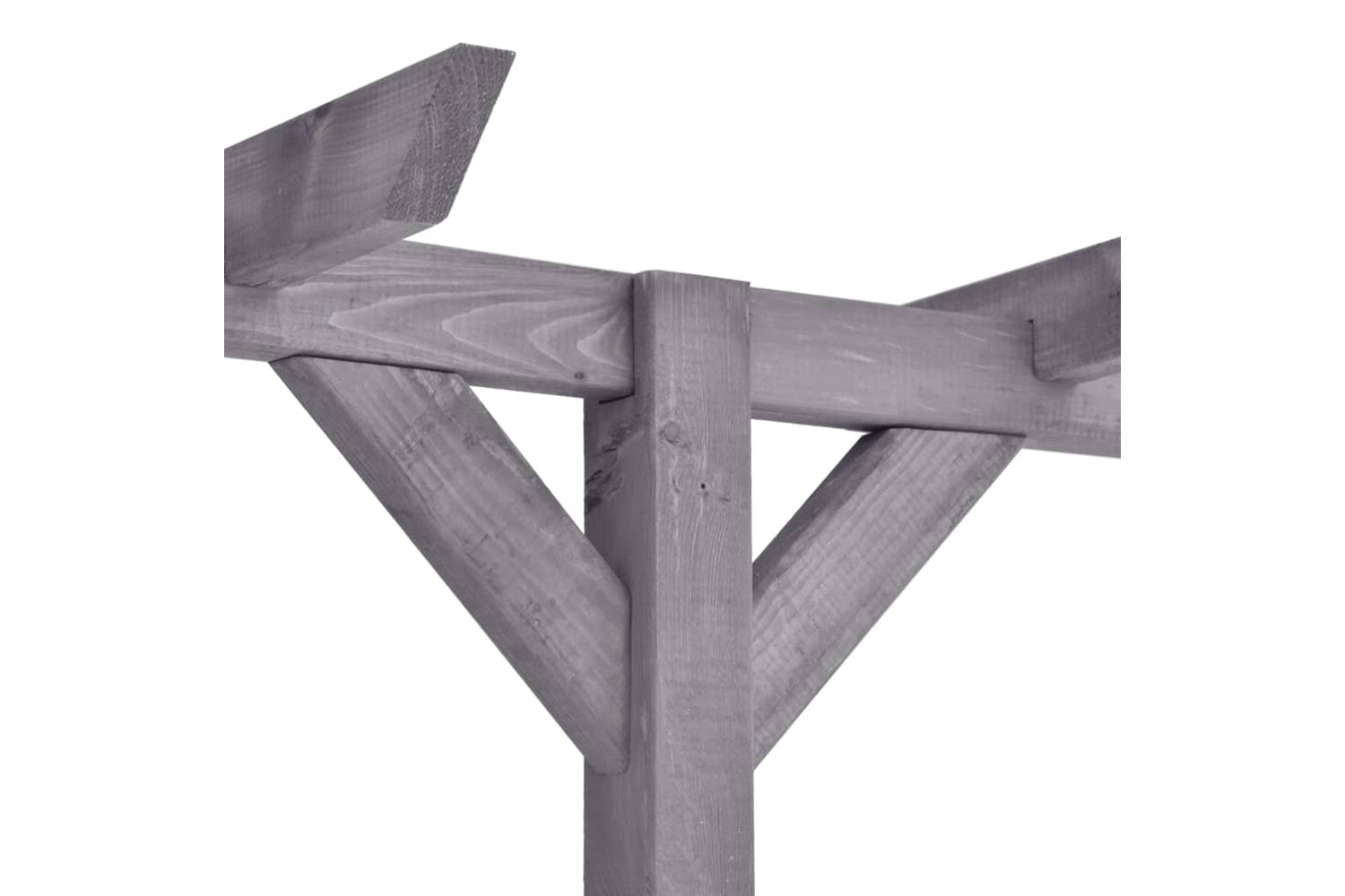 vidaXL 313568 Garden Pergola Grey 400x40x205cm Impregnated Pinewood-3