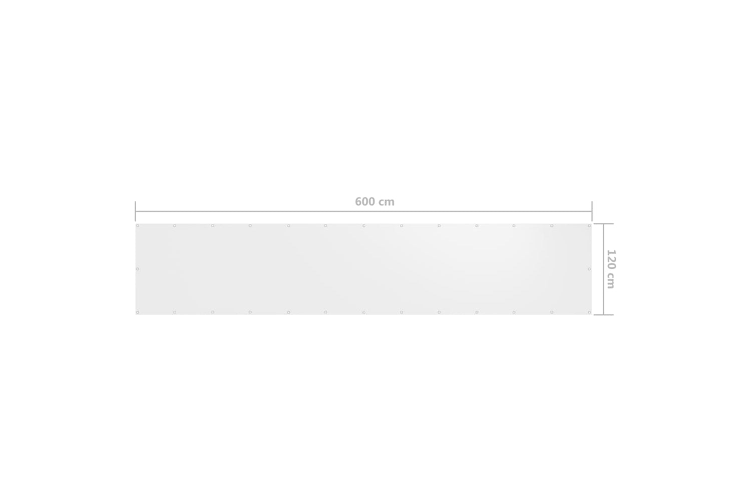 vidaXL 134899 Balcony Screen White 120x600cm Oxford Fabric-5