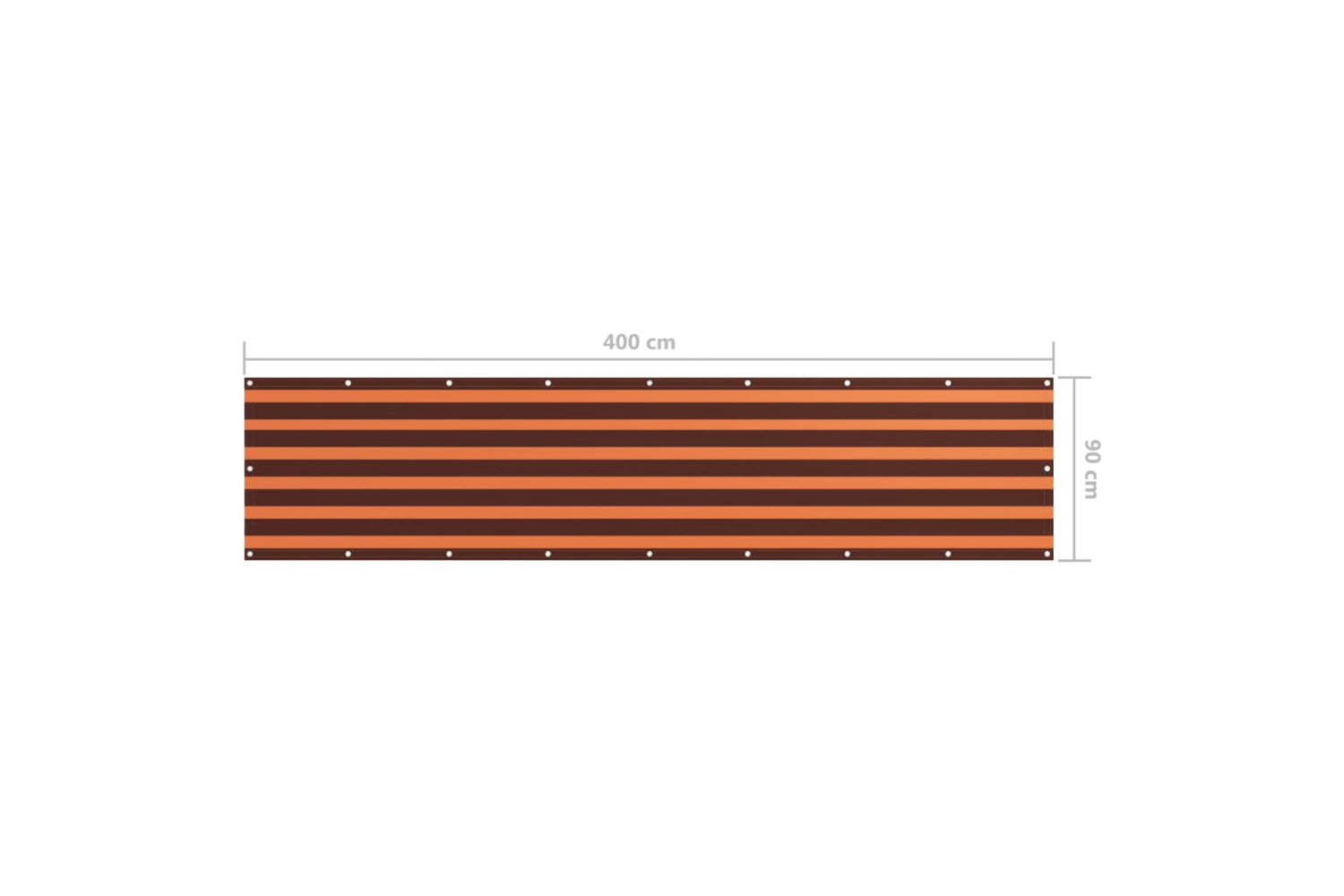 vidaXL 134929 Balcony Screen Orange And Brown 90x400cm Oxford Fabric-5