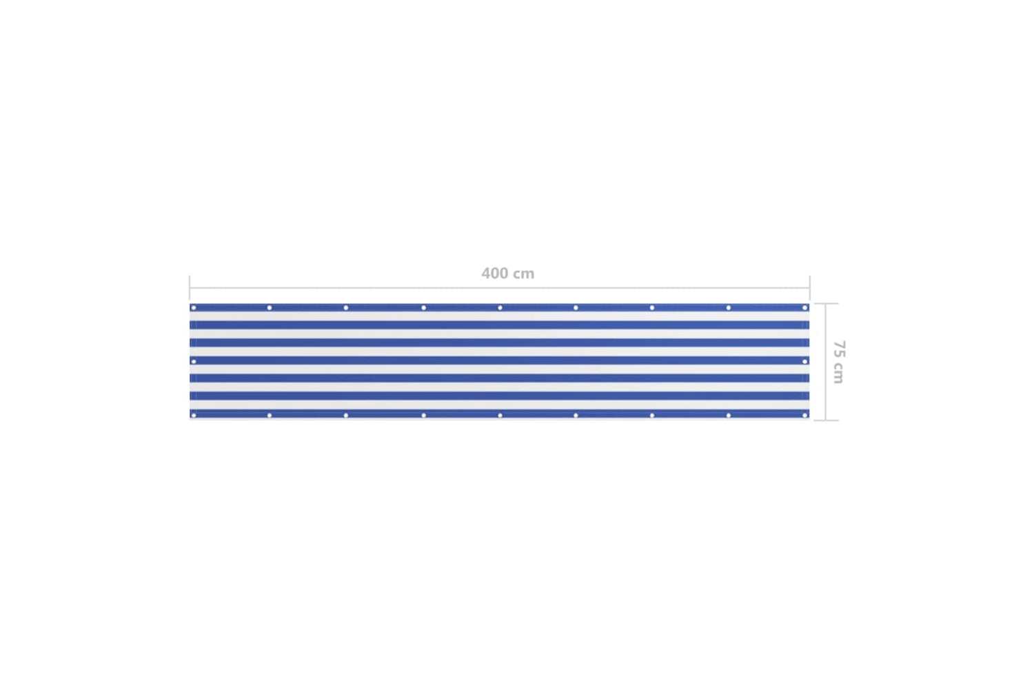 vidaXL 134913 Balcony Screen White And Blue 75x400cm Oxford Fabric-5