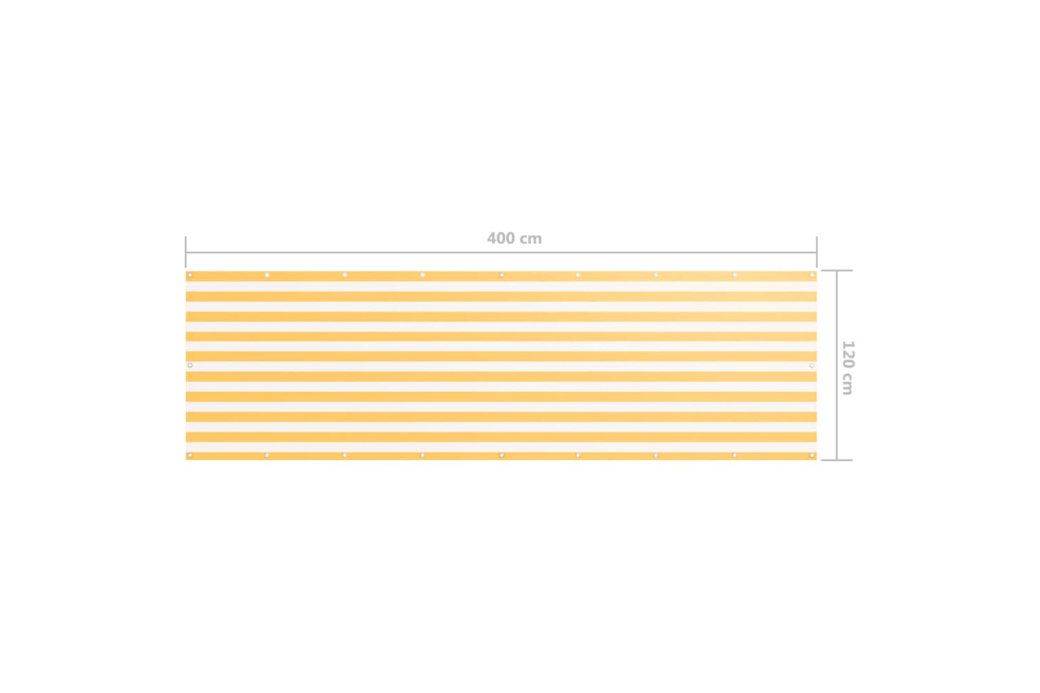 vidaXL 134909 Balcony Screen White And Yellow 120x400cm Oxford Fabric-5