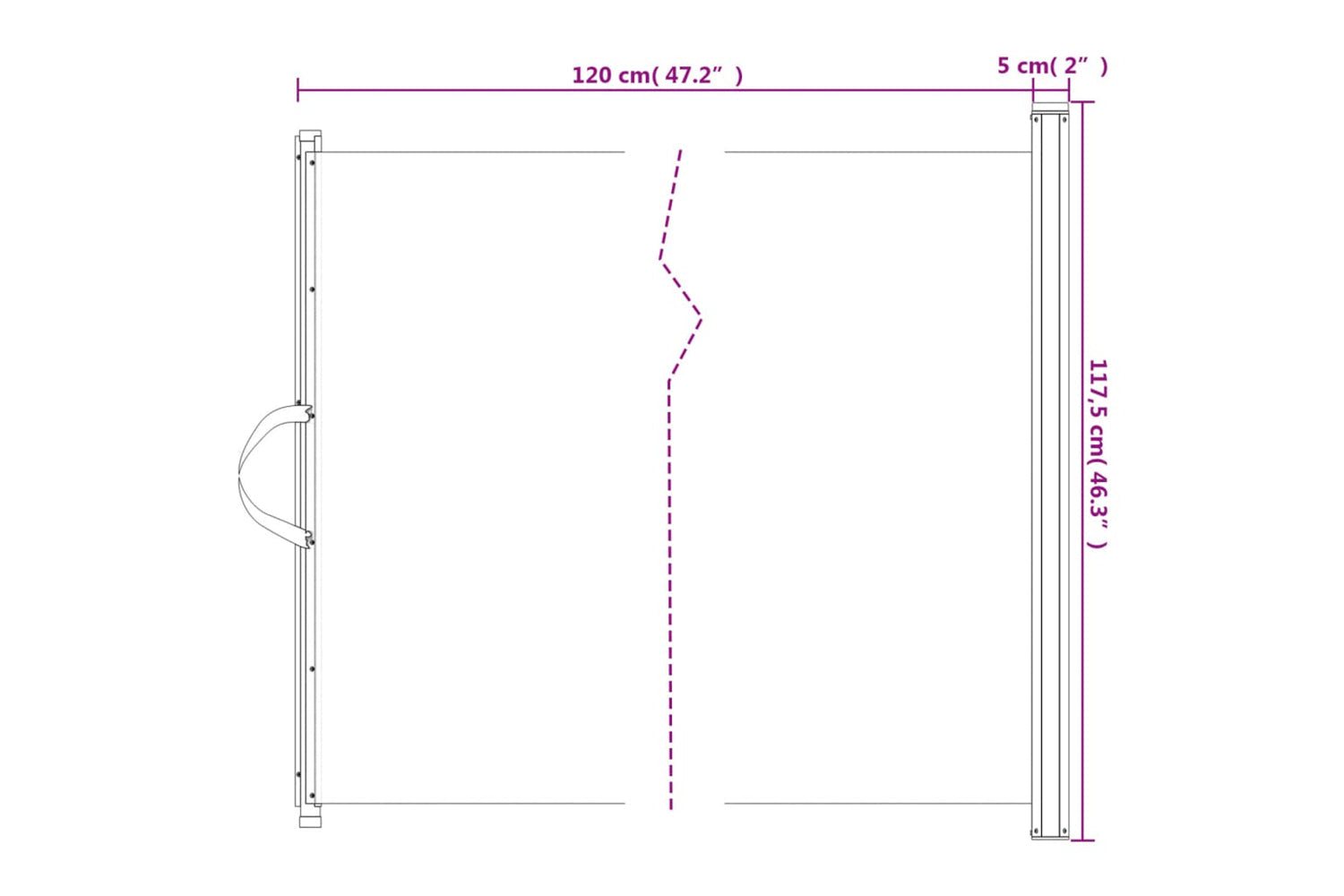vidaXL 4004130 Retractable Pet Gate White 117.5x125cm-8
