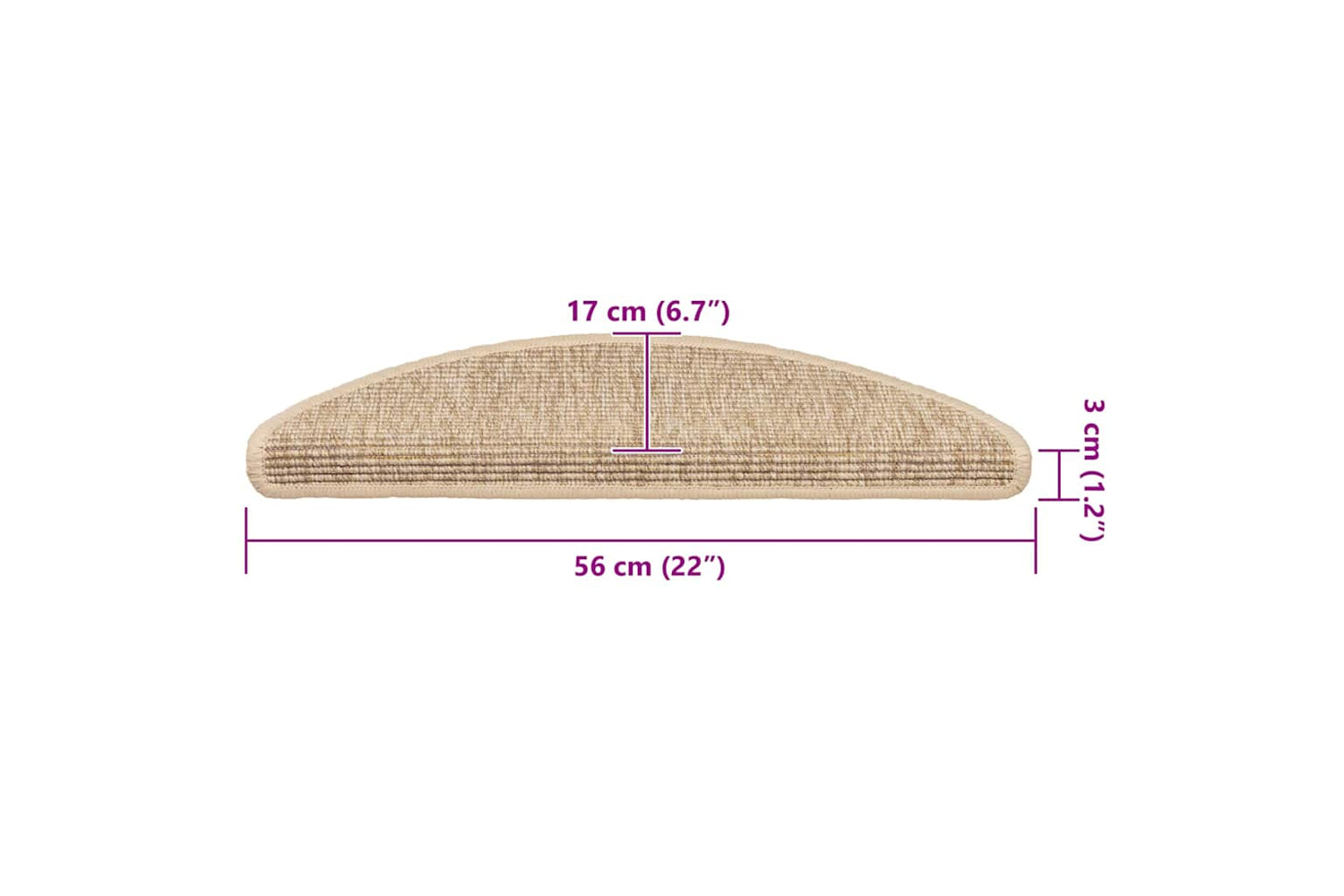 vidaXL 326897 Stair Mats Self-adhesive 15 Pcs 56x17x3cm Light Beige-8