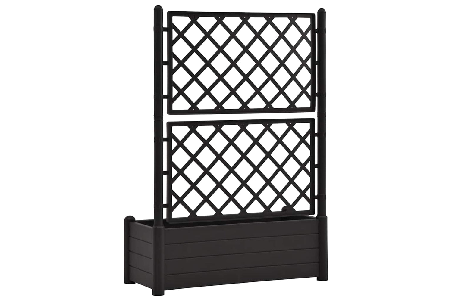 vidaXL 313985 Garden Planter With Trellis 100x43x142cm Pp Anthracite-5