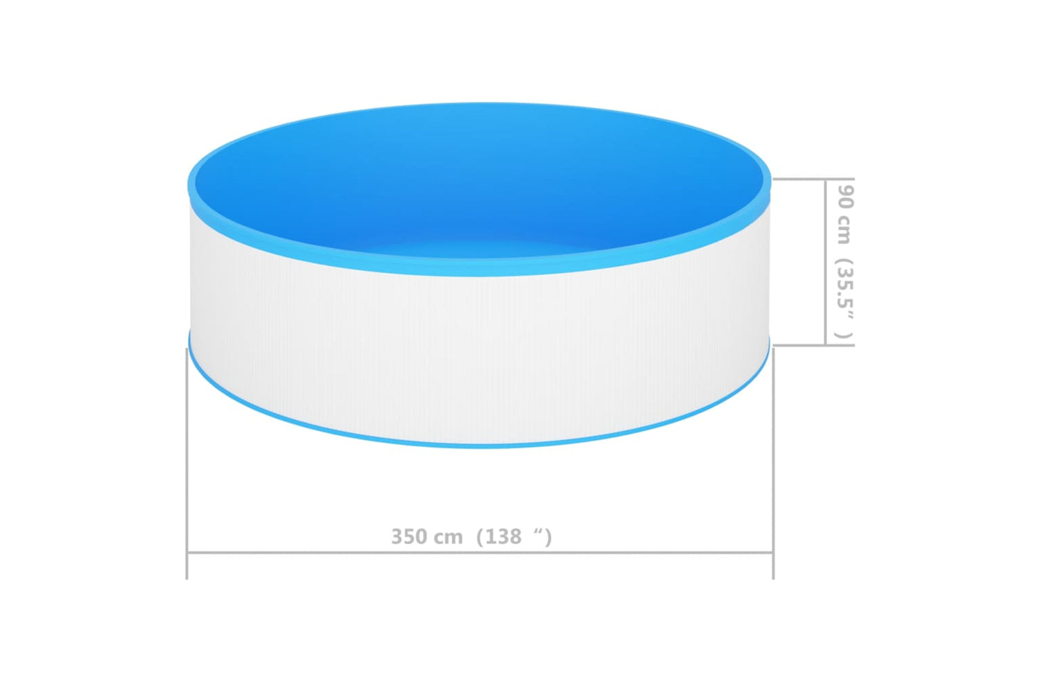 vidaXL 92807 Splasher Pool 350x90cm White-5