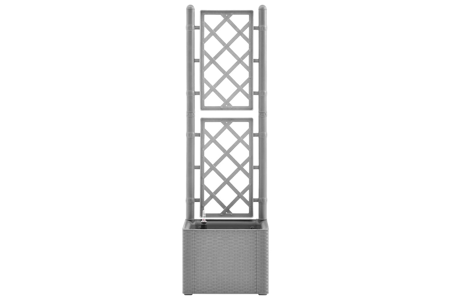 Vidaxl 317577 Garden Raised Bed With Trellis And Self Watering System Grey-2
