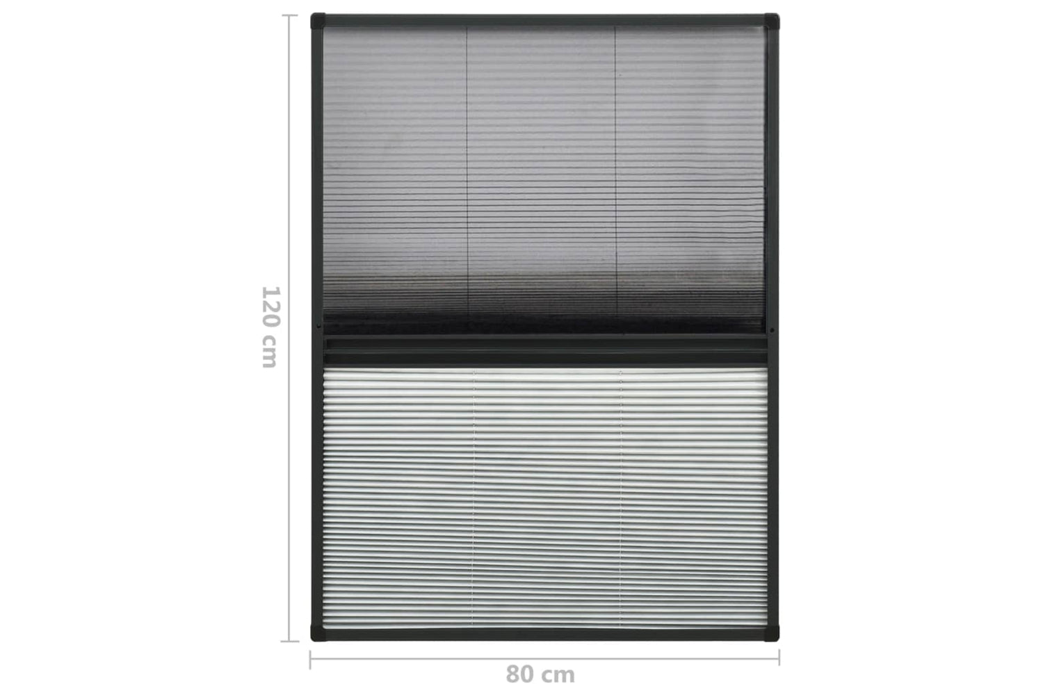 vidaXL 148684 Plisse Insect Screen For Windows Aluminium 80x120cm With Shade-6