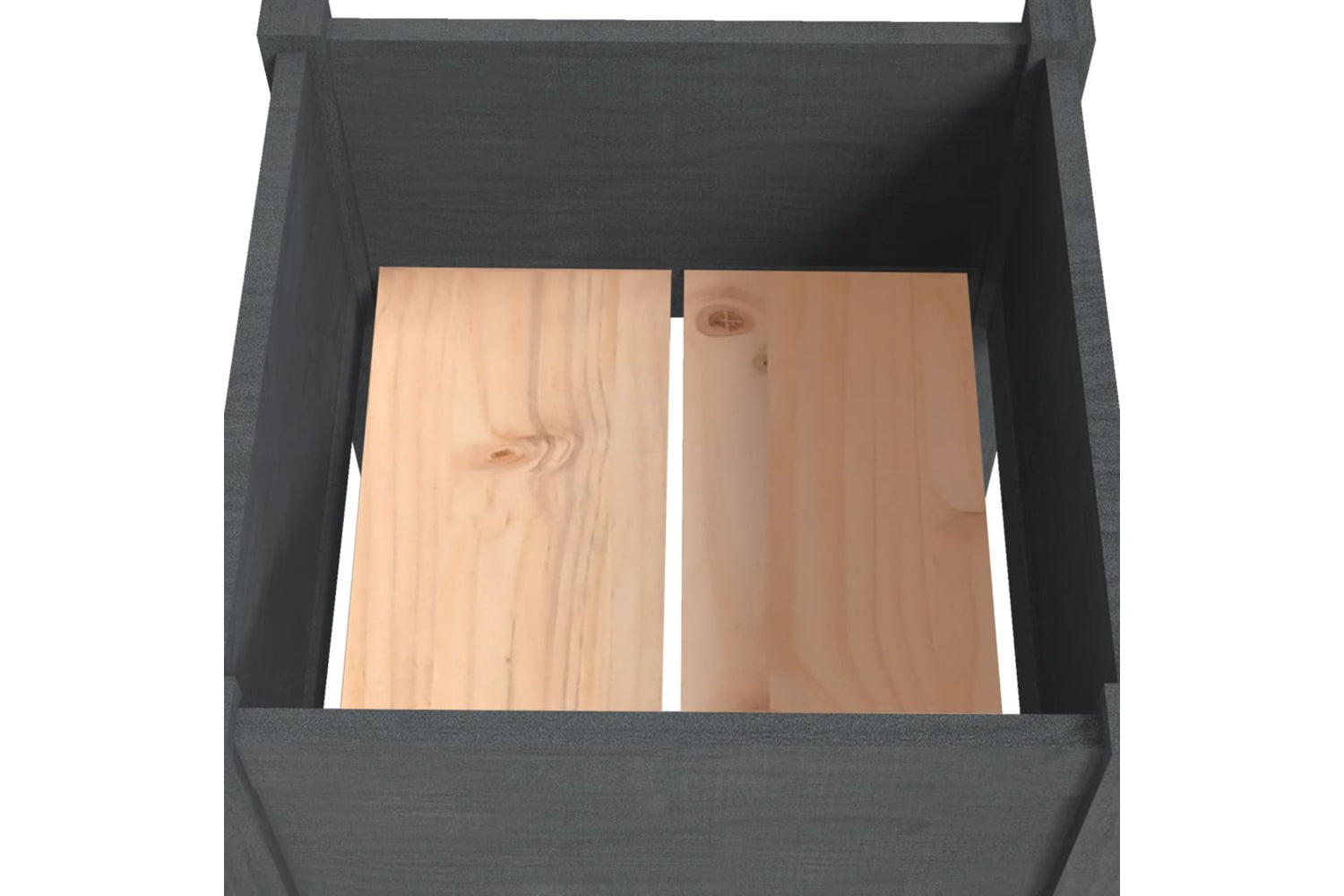 vidaXL 810803 Garden Planter Grey 50x50x70cm Solid Pinewood-4