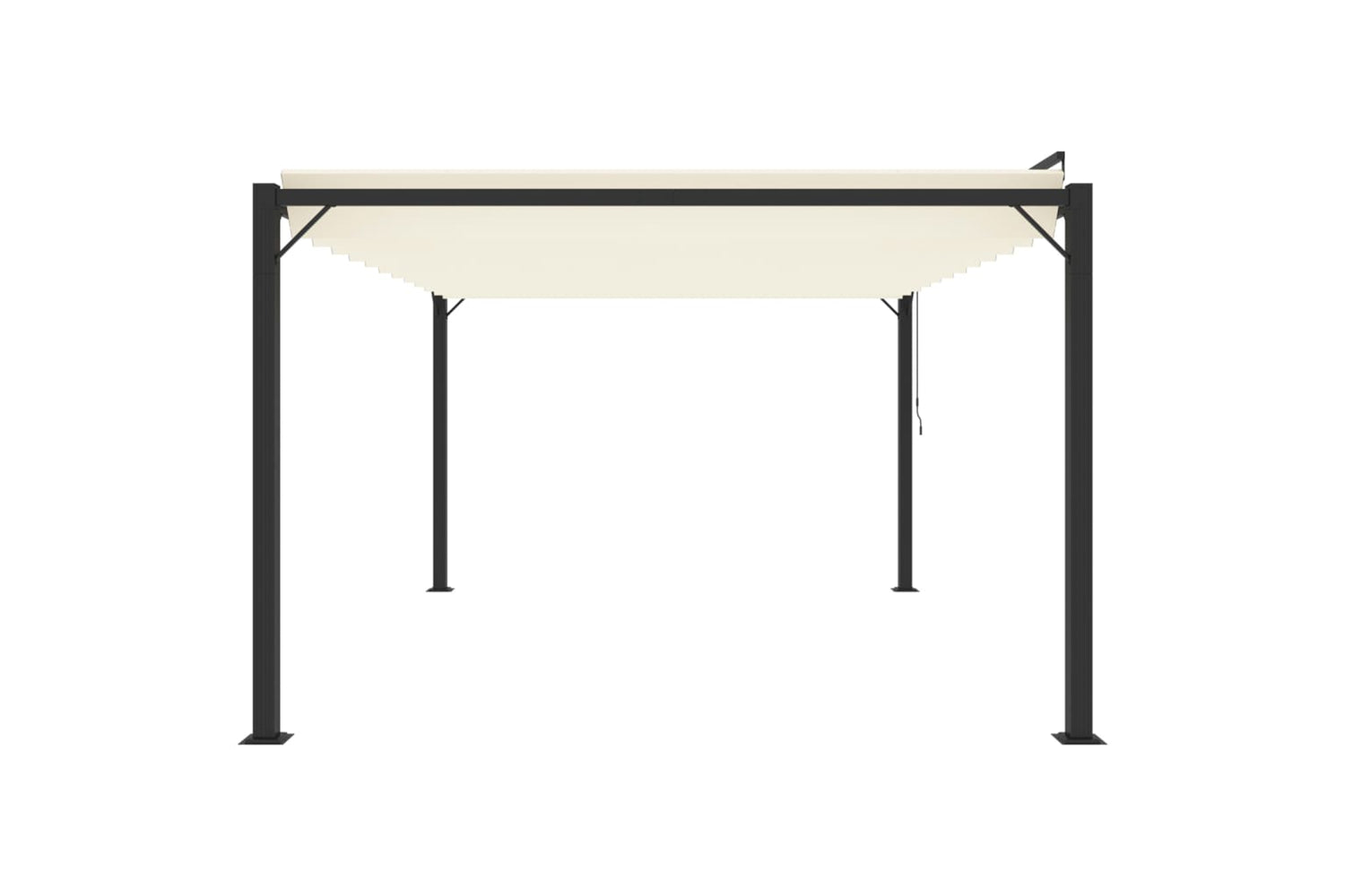 Vidaxl Gazebo With Louvered Roof 3x4 M Cream Fabric And Aluminium-4