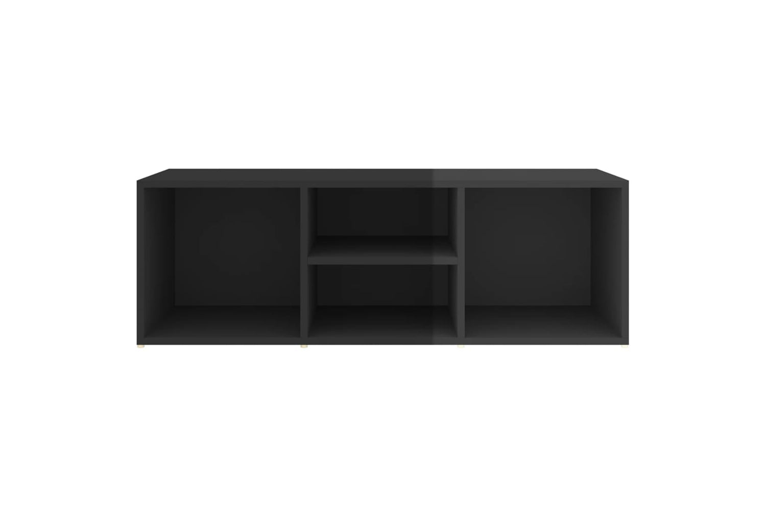 vidaXL 804470 Shoe Storage Bench High Gloss Black 105x35x35cm Engineered Wood-3
