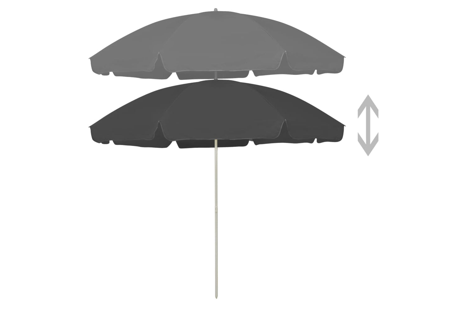 vidaXL 314710 Beach Umbrella Anthracite 300cm-2