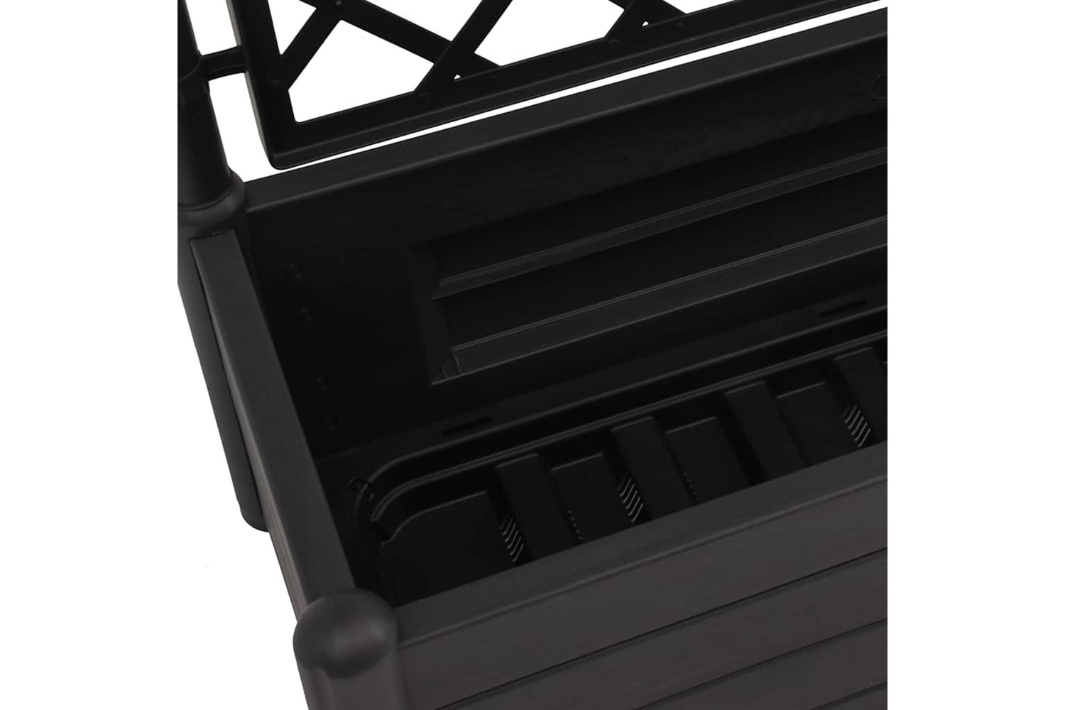 vidaXL 313985 Garden Planter With Trellis 100x43x142cm Pp Anthracite-6