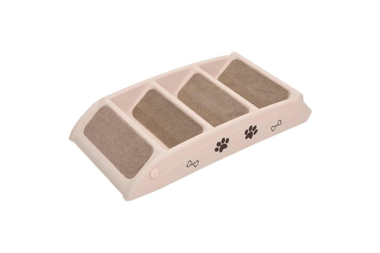 vidaXL 170984 Folding Dog Stairs Cream 62x40x49.5cm-5