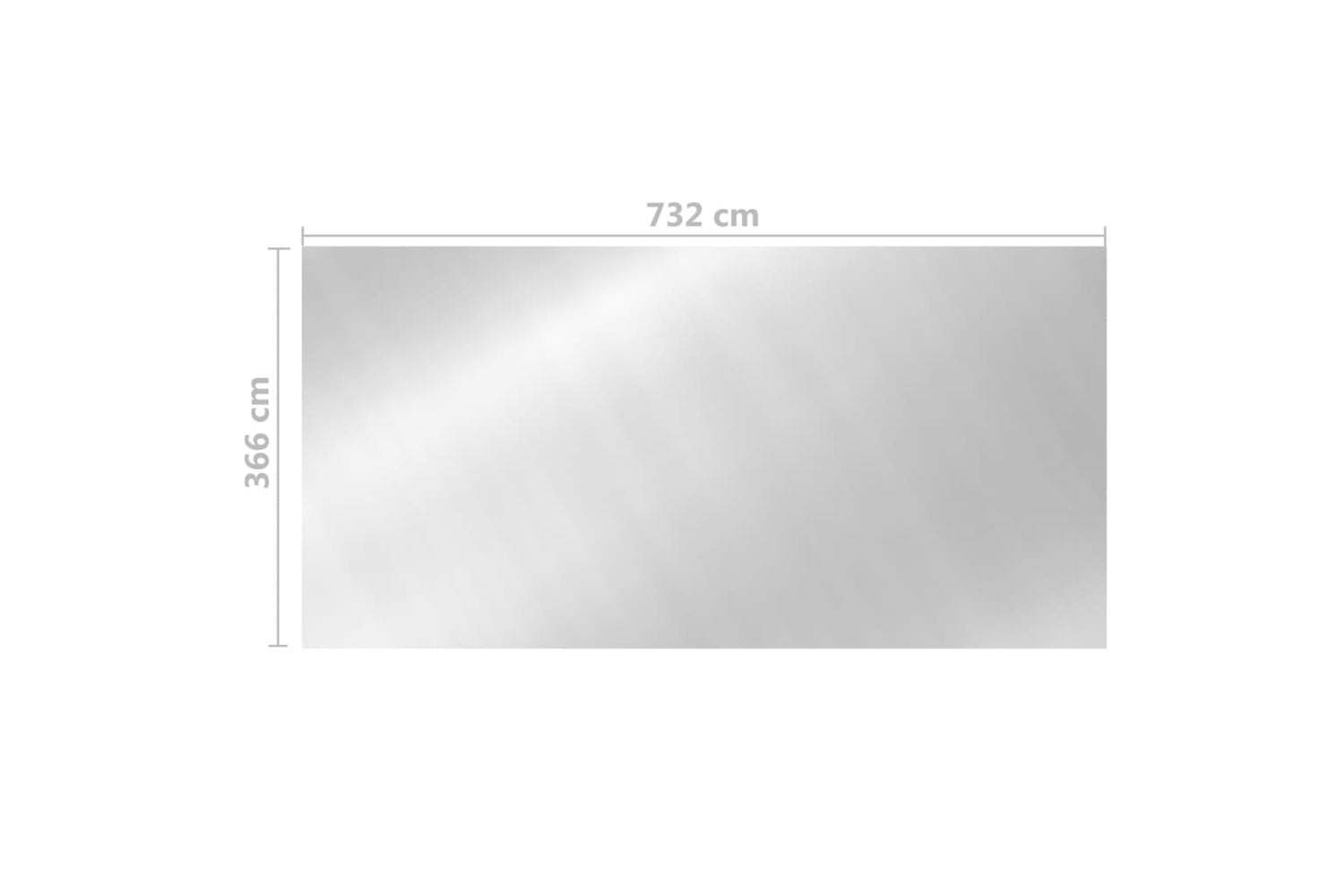 vidaXL 93096 Pool Cover Silver 732x366cm Pe-5