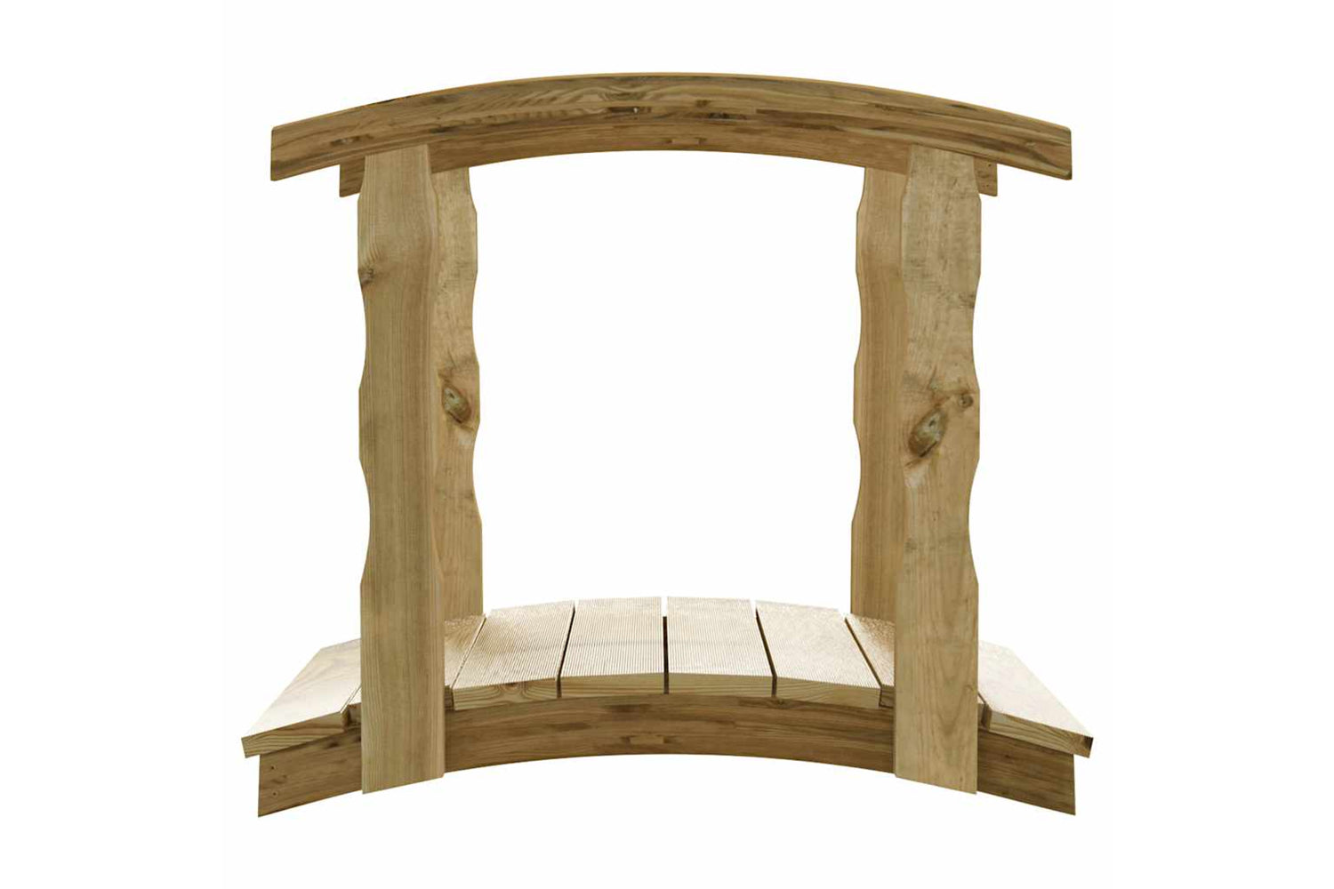 Vidaxl 318204 Garden Bridge With Rail Impregnated Solid Wood Pine-3