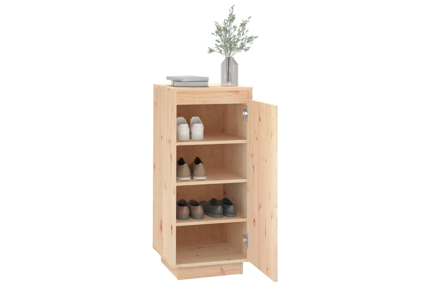 vidaXL 813535 Shoe Cabinet 35x35x80cm Solid Wood Pine-3