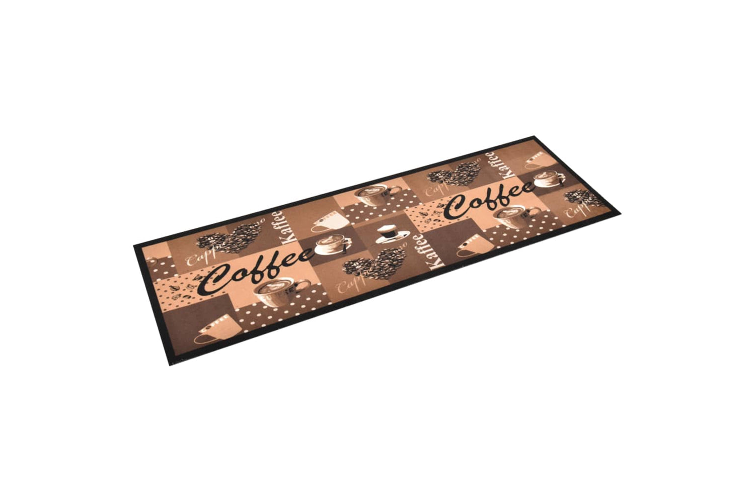 vidaXL 315970 Kitchen Carpet Washable Coffee Brown 45x150cm-2