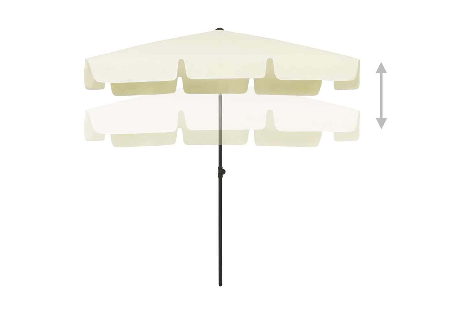vidaXL 314727 Beach Umbrella Sand Yellow 200x125cm-3