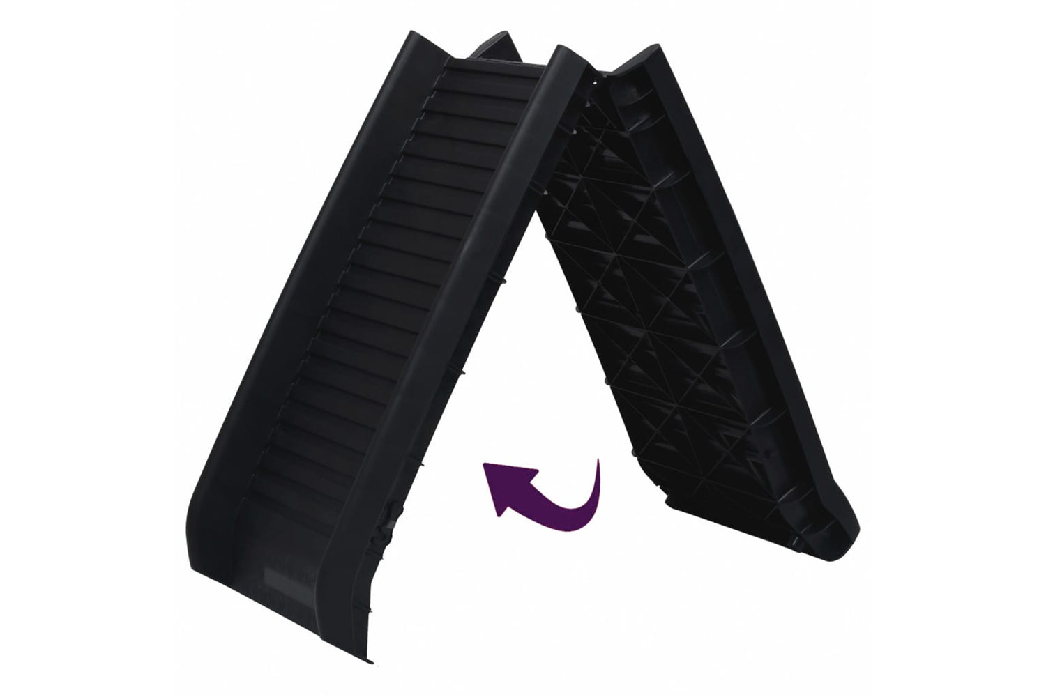 vidaXL 170987 Folding Dog Ramp Black 155.5x40x15.5cm-4
