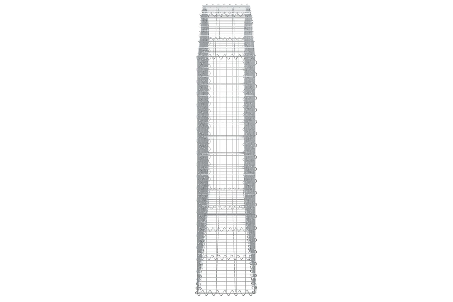 vidaXL 153466 Arched Gabion Basket 200x30x120/140cm Galvanised Iron-3