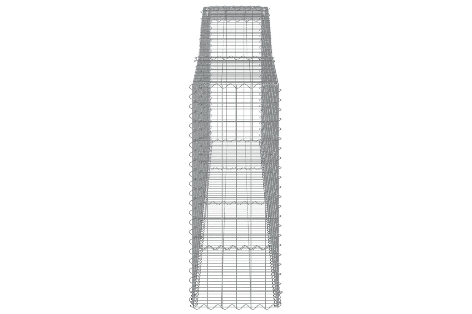 vidaXL 153536 Arched Gabion Basket 400x50x120/140cm Galvanised Iron-3