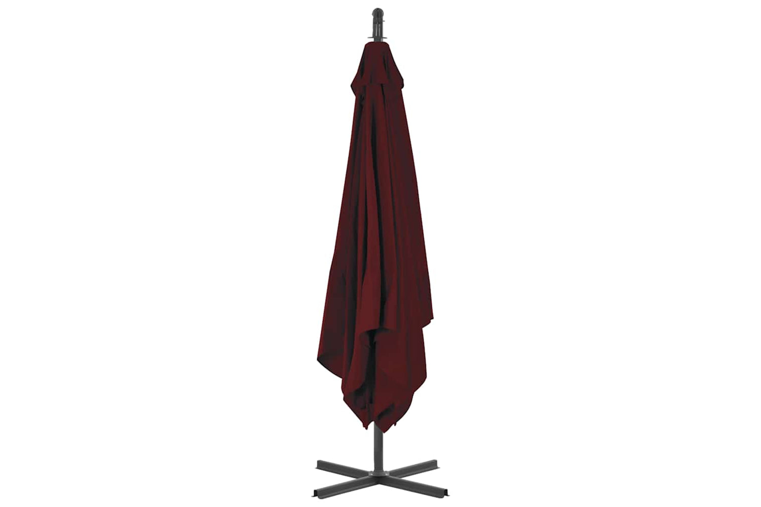 vidaXL 312510 Cantilever Umbrella With Steel Pole 250x250cm Wine Red-4