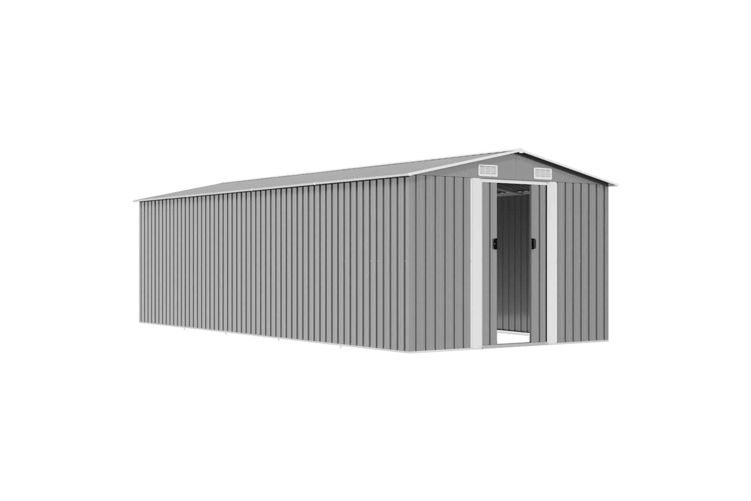 Vidaxl 143353 Garden Shed 257x580x181 Cm Metal Grey-4