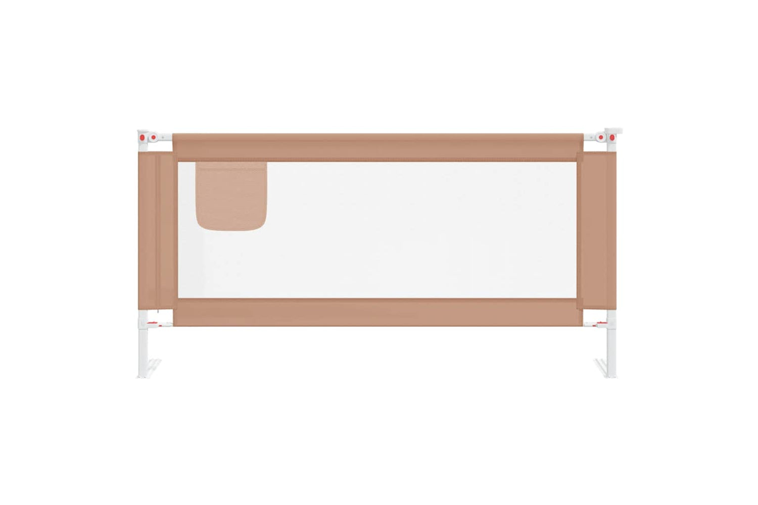 Vidaxl Toddler Safety Bed Rail Taupe 180x25 Cm Fabric-2