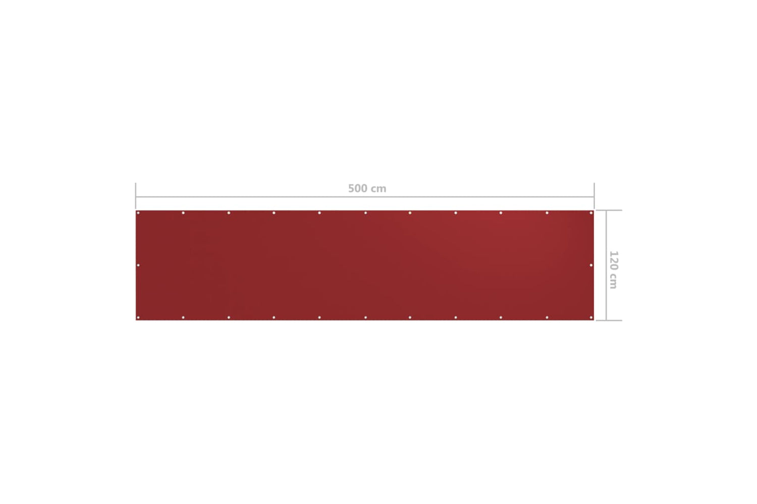 vidaXL 135042 Balcony Screen Red 120x500cm Oxford Fabric-5
