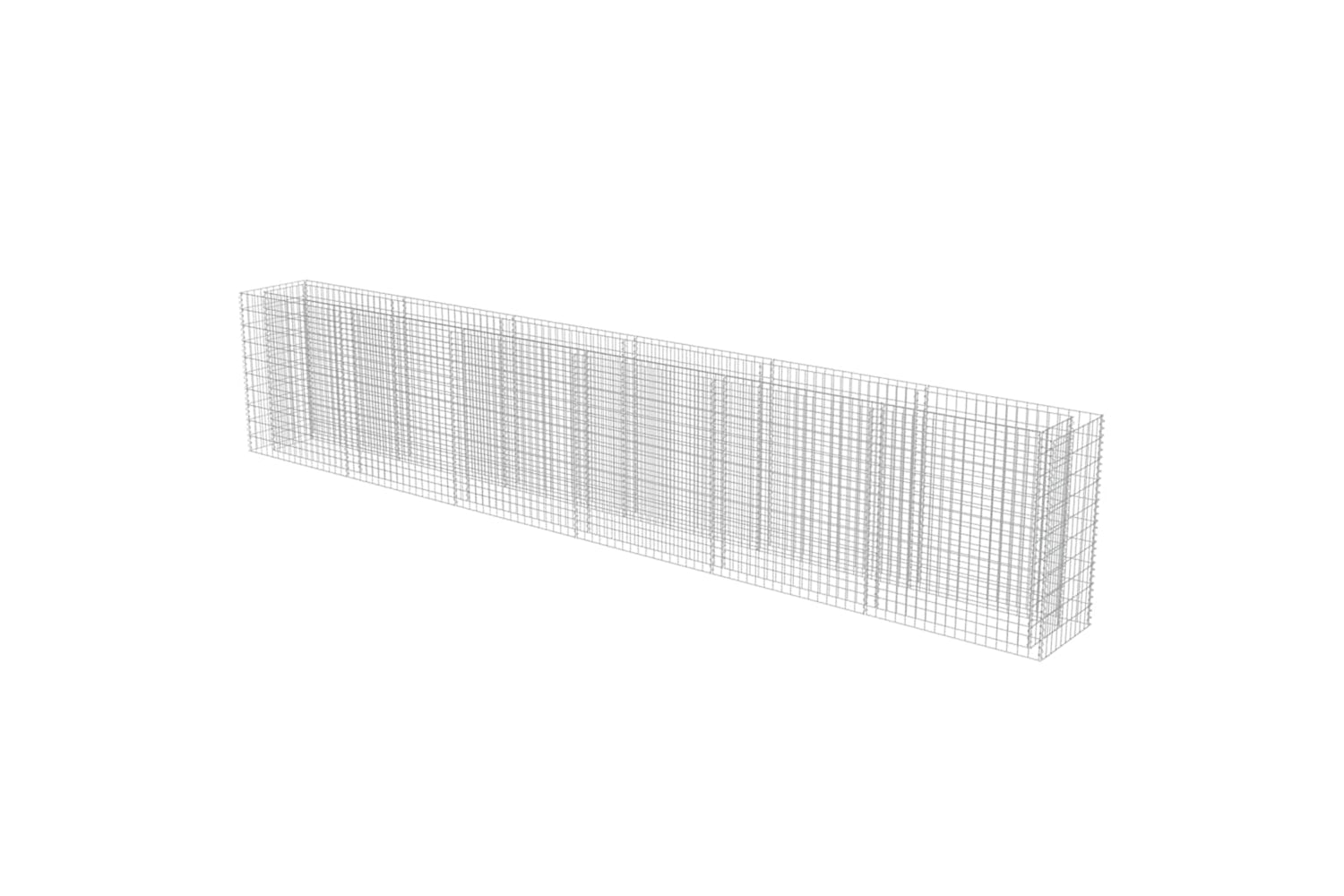 vidaXL 143566 Gabion Raised Bed Galvanised Steel 540x50x100cm-2