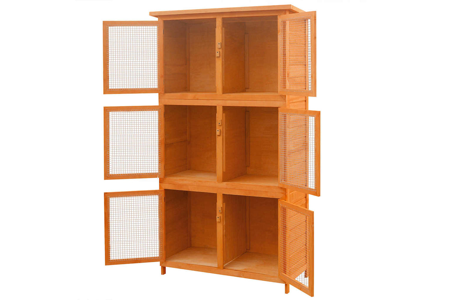 Vidaxl 170347 Animal Rabbit Cage 6 Rooms Wood-3