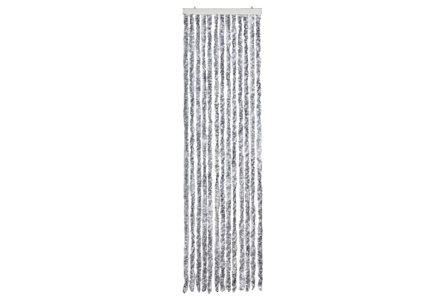 vidaXL Insect Curtain White And Grey 56x185cm Chenille-2