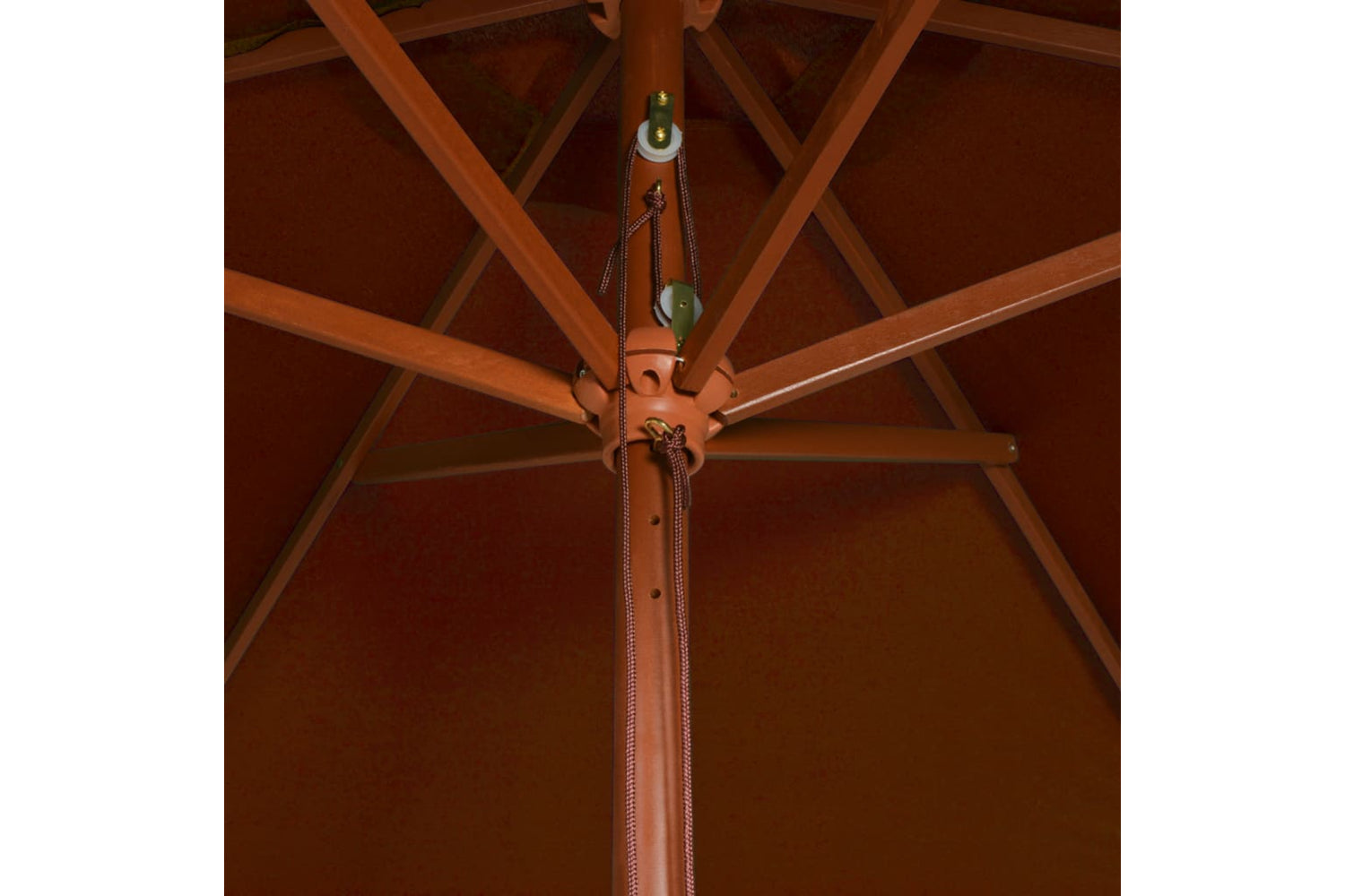 vidaXL 313759 Outdoor Parasol With Wooden Pole Terracotta 200x300cm-5