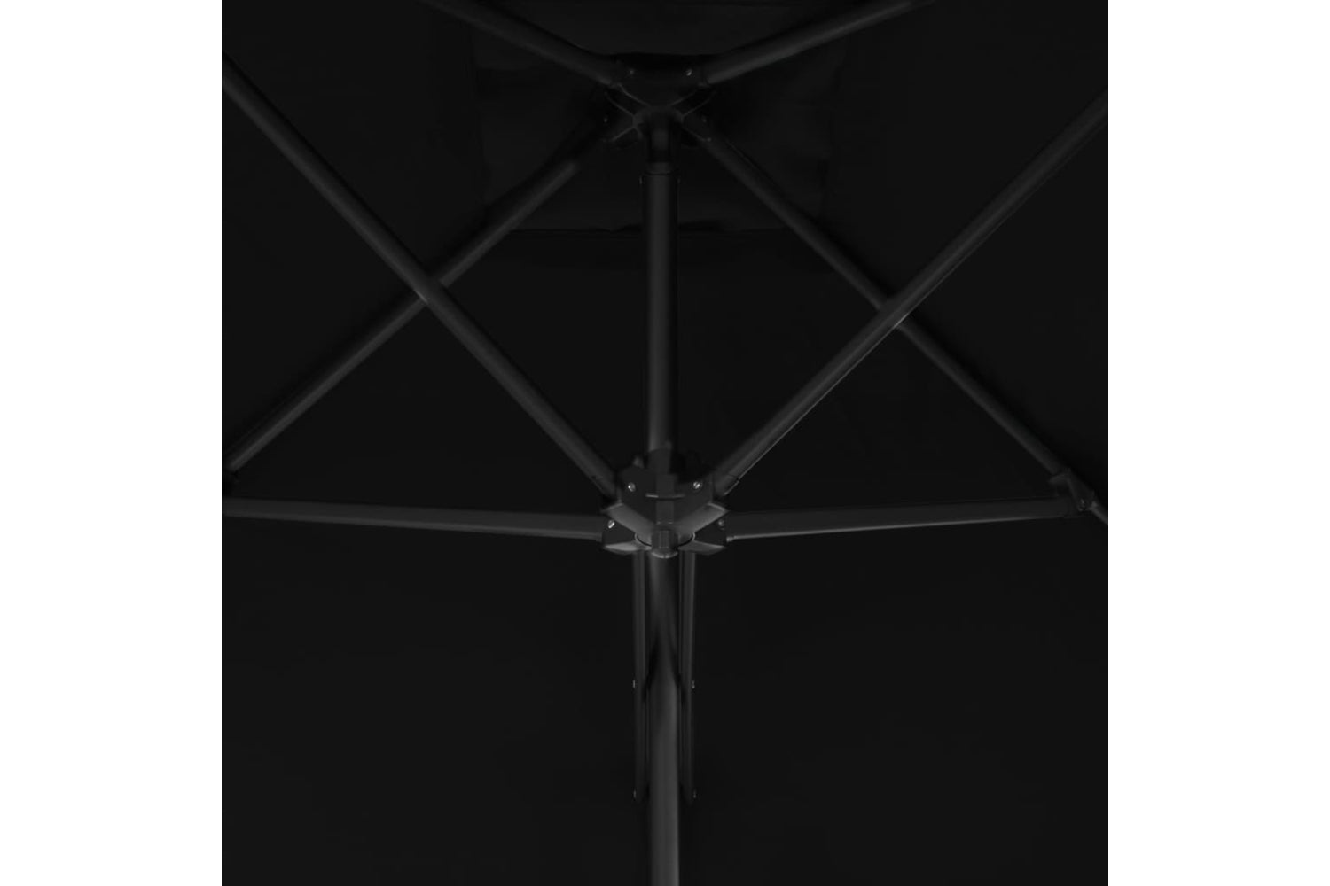 vidaXL 312520 Outdoor Parasol With Steel Pole Black 300x230cm-5