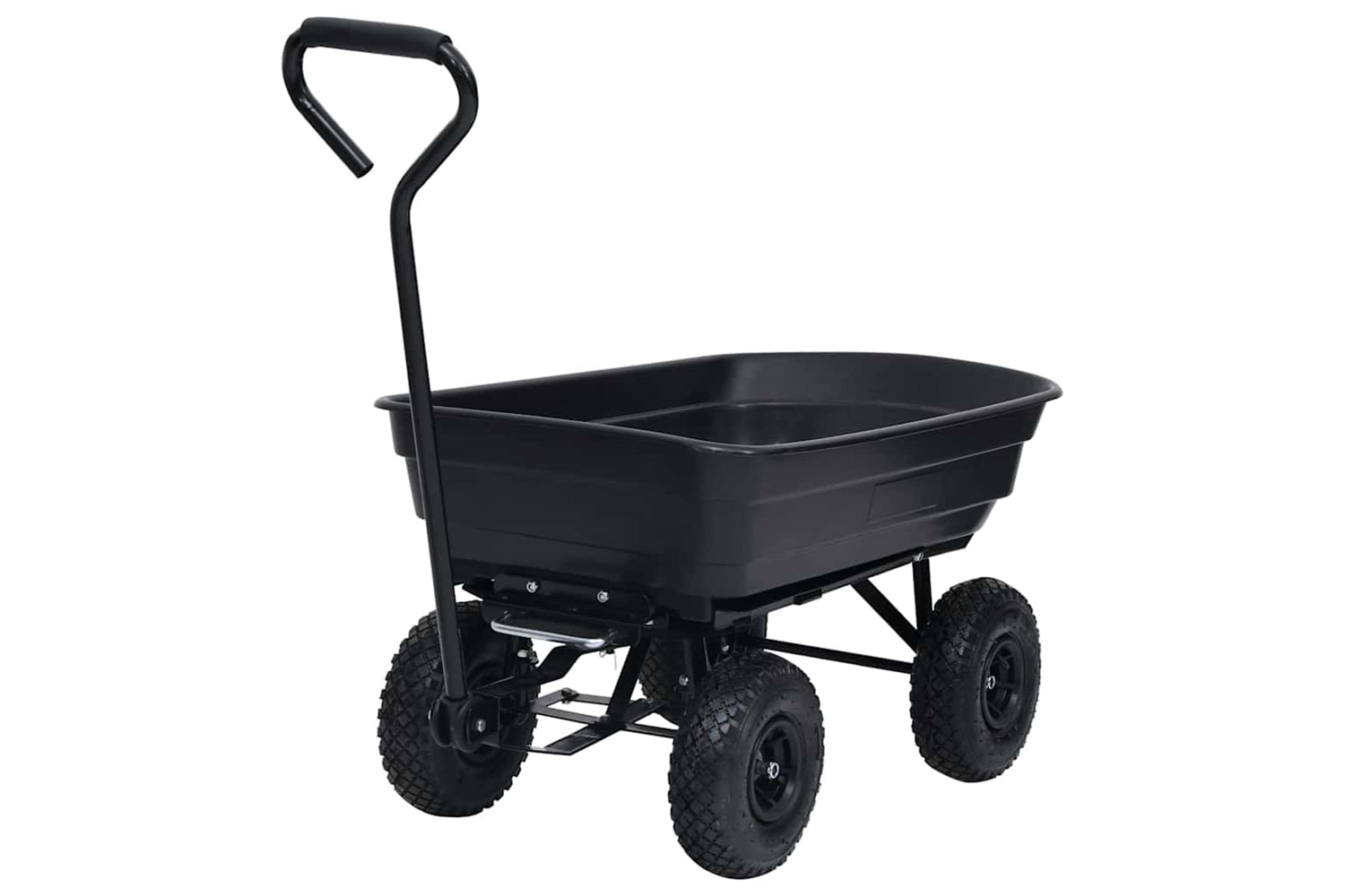 Vidaxl 92579 Garden Tipping Hand Cart 300 Kg 75l Black-2