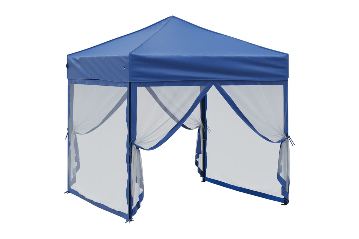 Vidaxl 93507 Folding Party Tent With Sidewalls Blue 2x2 M-2