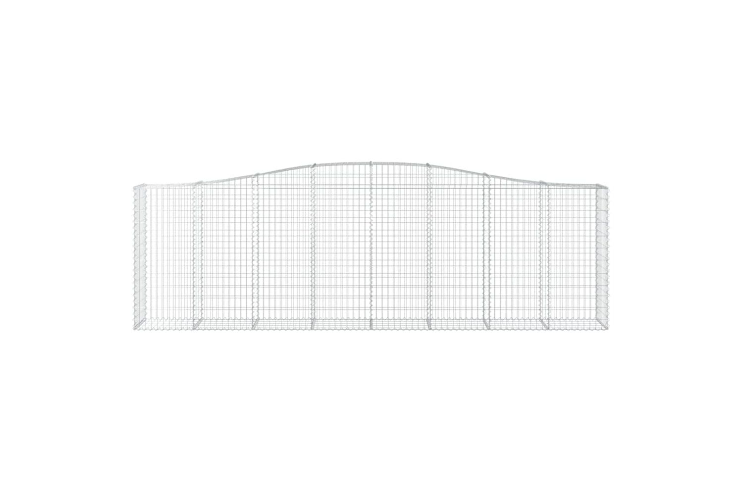 vidaXL 3145970 Arched Gabion Baskets 3 Pcs 400x50x120/140cm Galvanised Iron-3