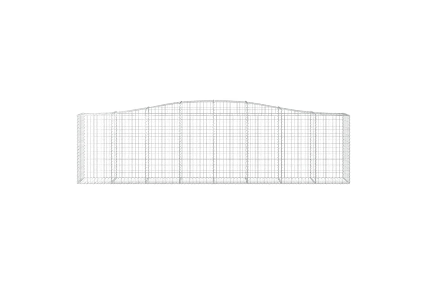 vidaXL 3145960 Arched Gabion Baskets 6 Pcs 400x50x100/120cm Galvanised Iron-3