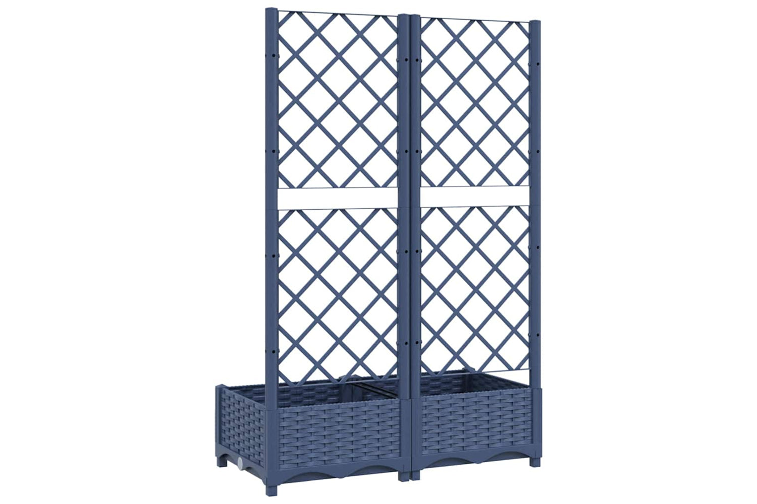 vidaXL Garden Planter With Trellis Dark Grey 80x40x121.5cm Pp-3
