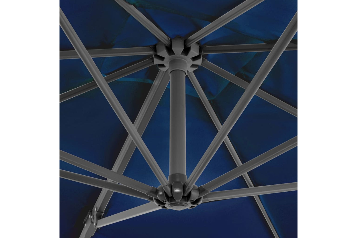 vidaXL 46987 Cantilever Umbrella With Aluminium Pole Azure Blue 250x250cm-5