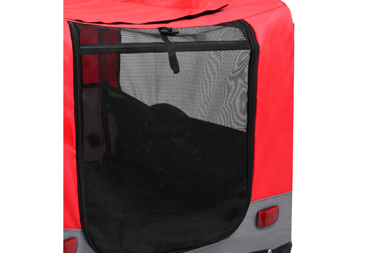 Vidaxl 2-in-1 Pet Bike Trailer & Jogging Stroller Red And Grey-8