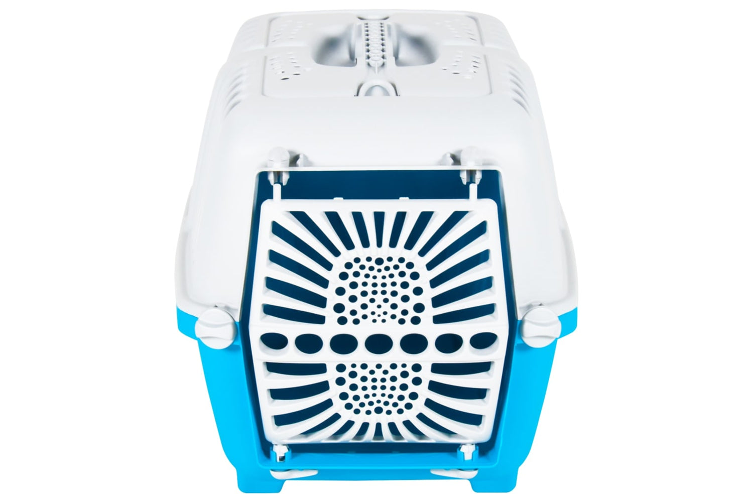 Vidaxl 172217 Pet Carrier White And Blue 55x36x36cm Polypropylene-4