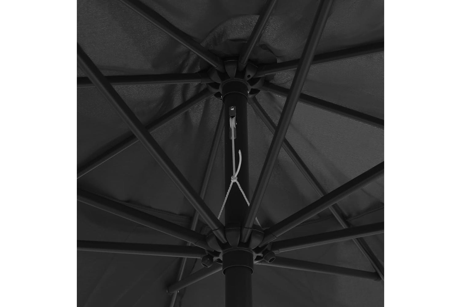 vidaXL Outdoor Parasol With Metal Pole 390cm Anthracite-5