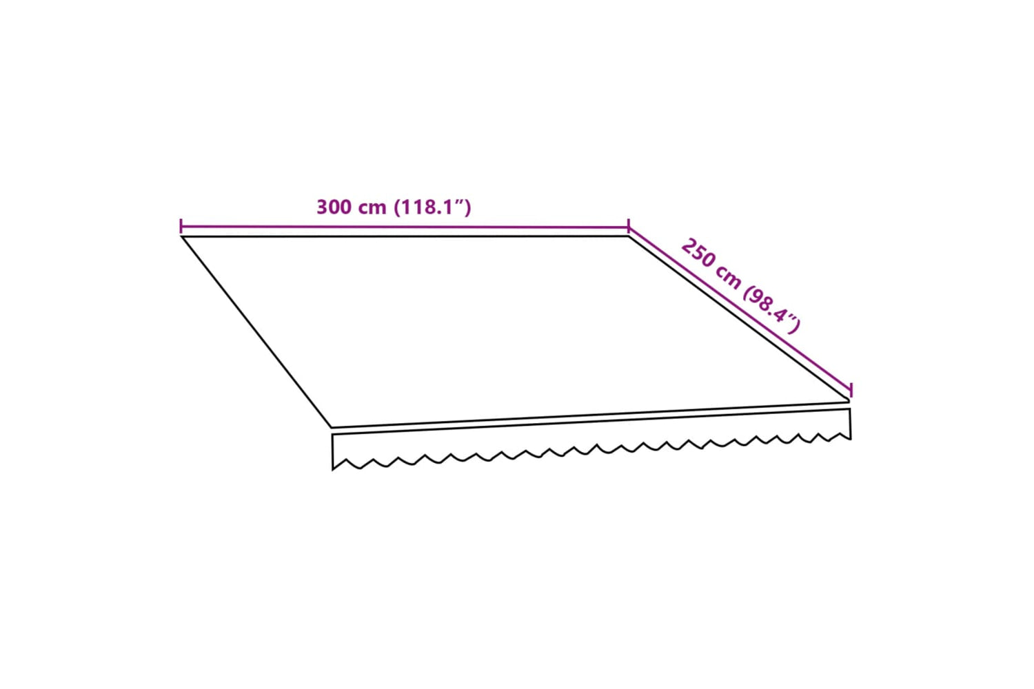 vidaXL Awning Top Sunshade Canvas Orange And Brown 300x250cm-5