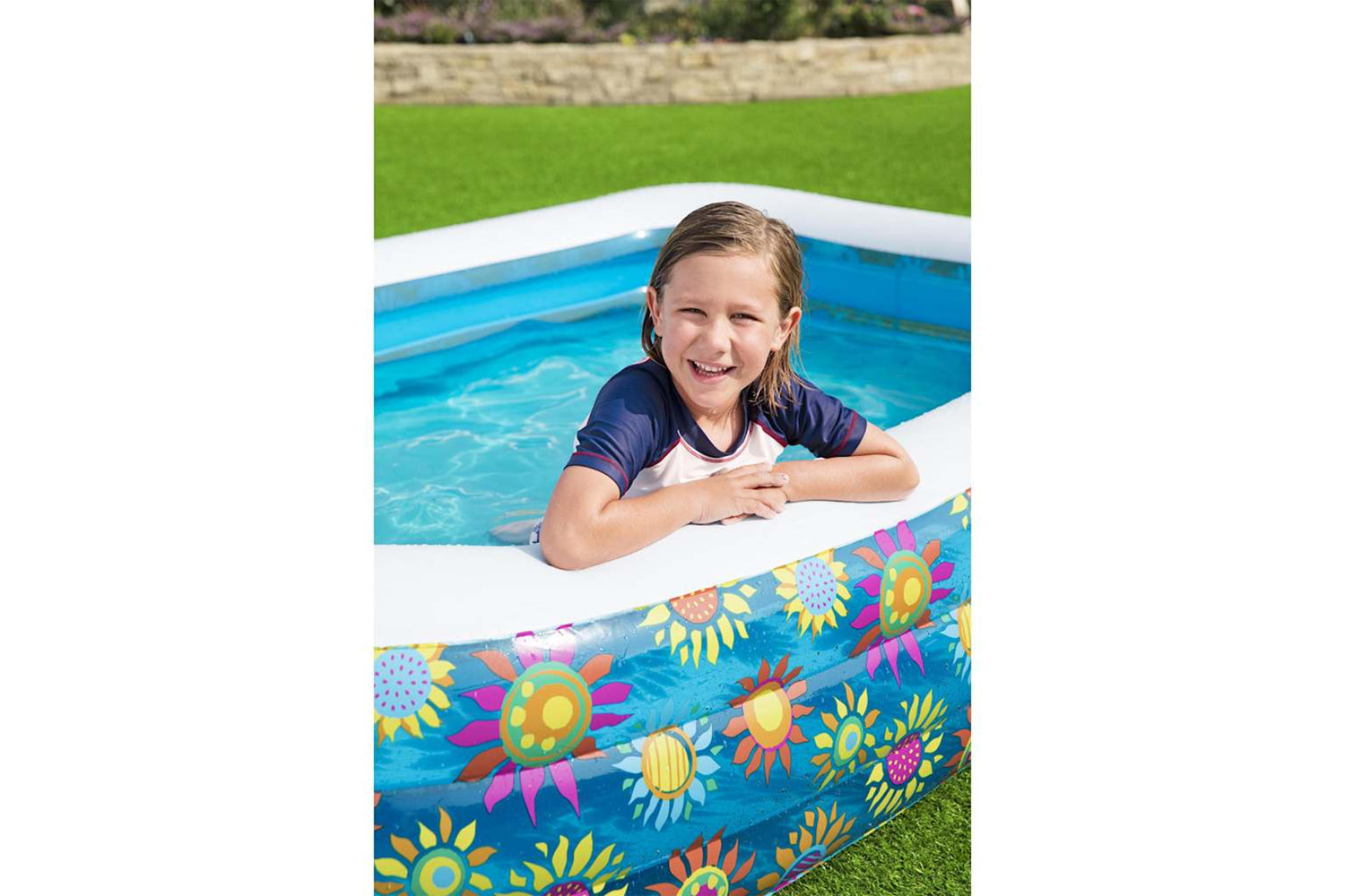 Bestway 93793 Inflatable Kids Pool Blue 229x152x56 Cm-2