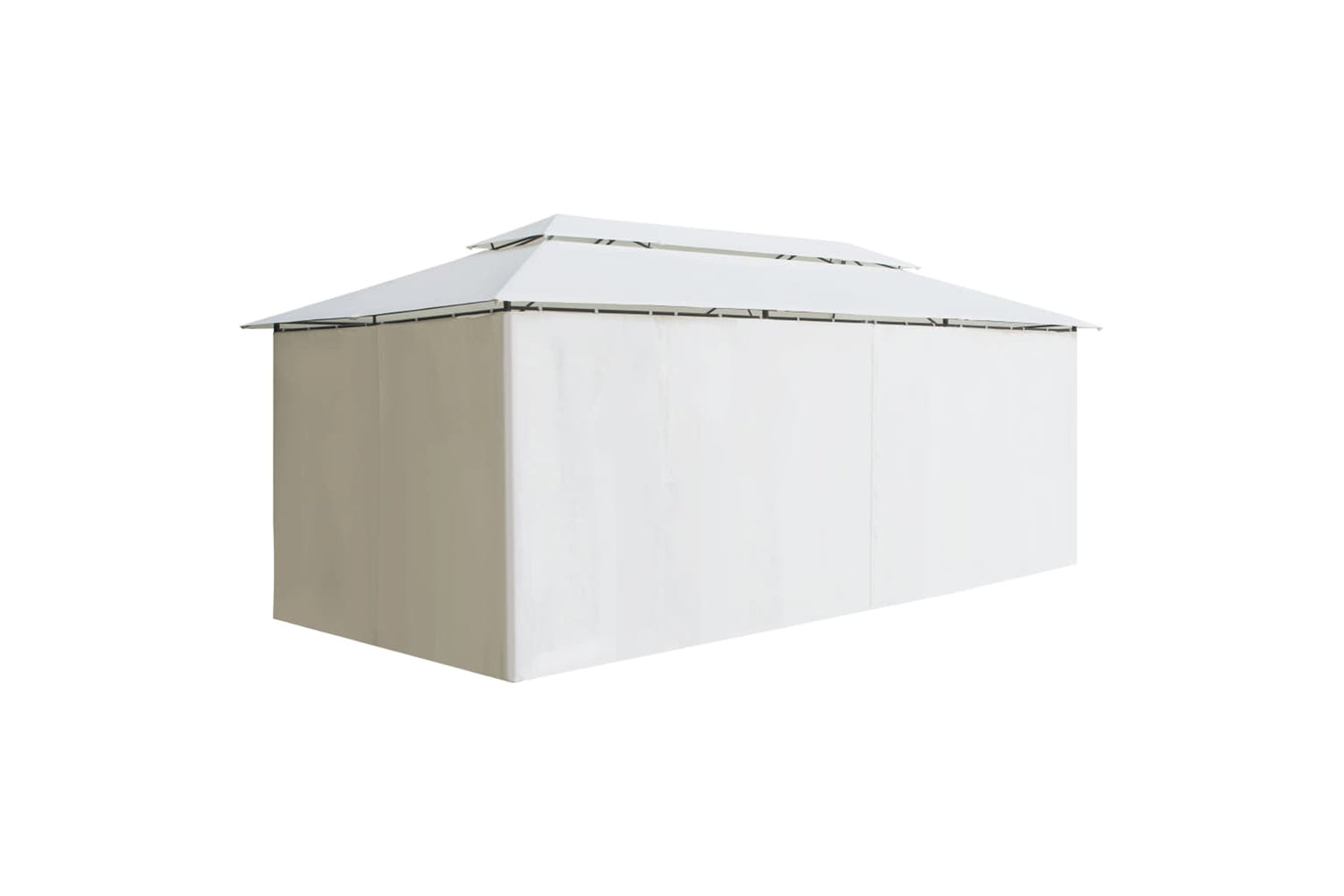 vidaXL 310073 Gazebo With Curtains 600x298x270cm White 180g/mÂ²-3