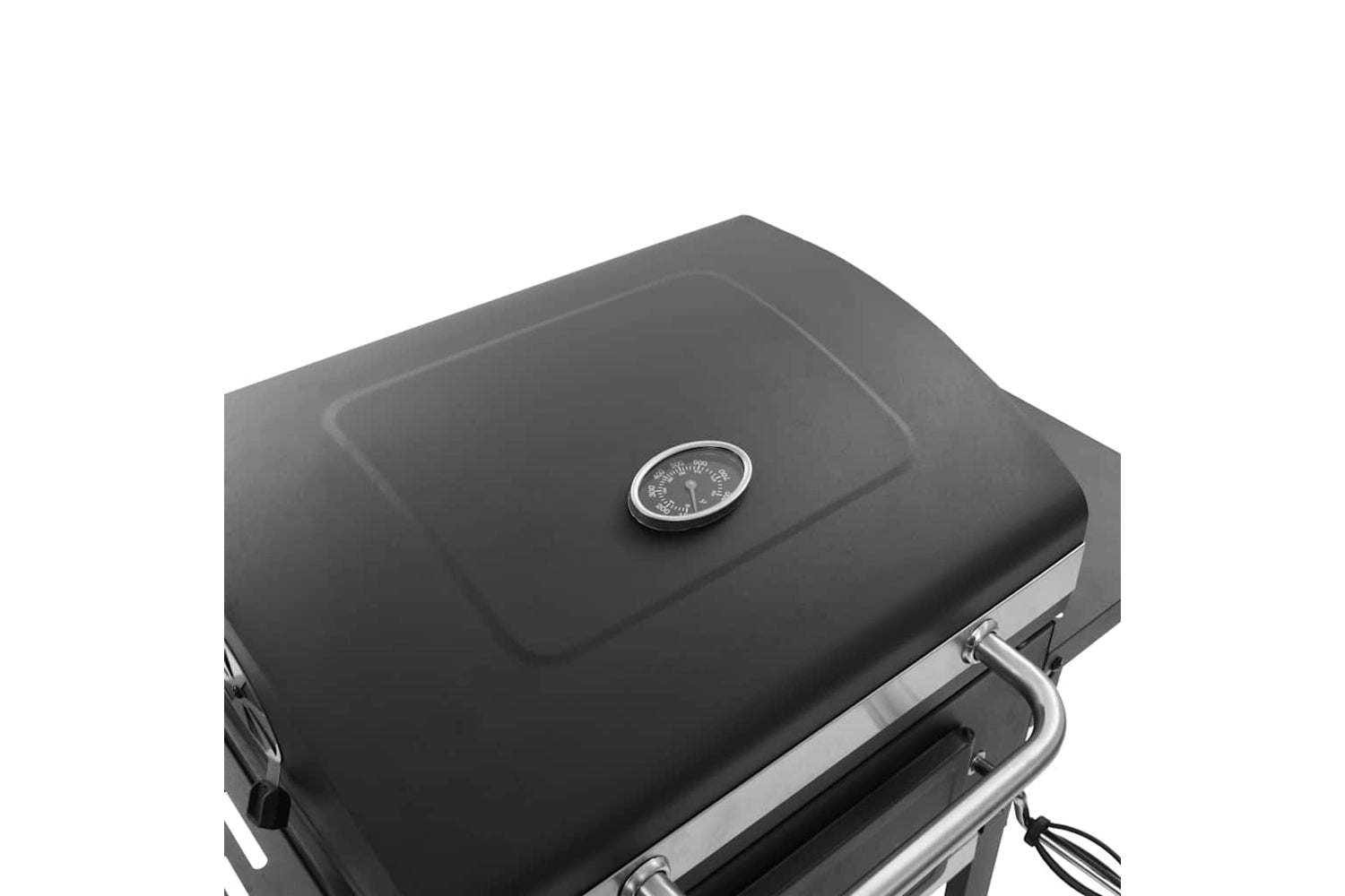 Vidaxl Charcoal-fueled Bbq Grill With Bottom Shelf Black-9